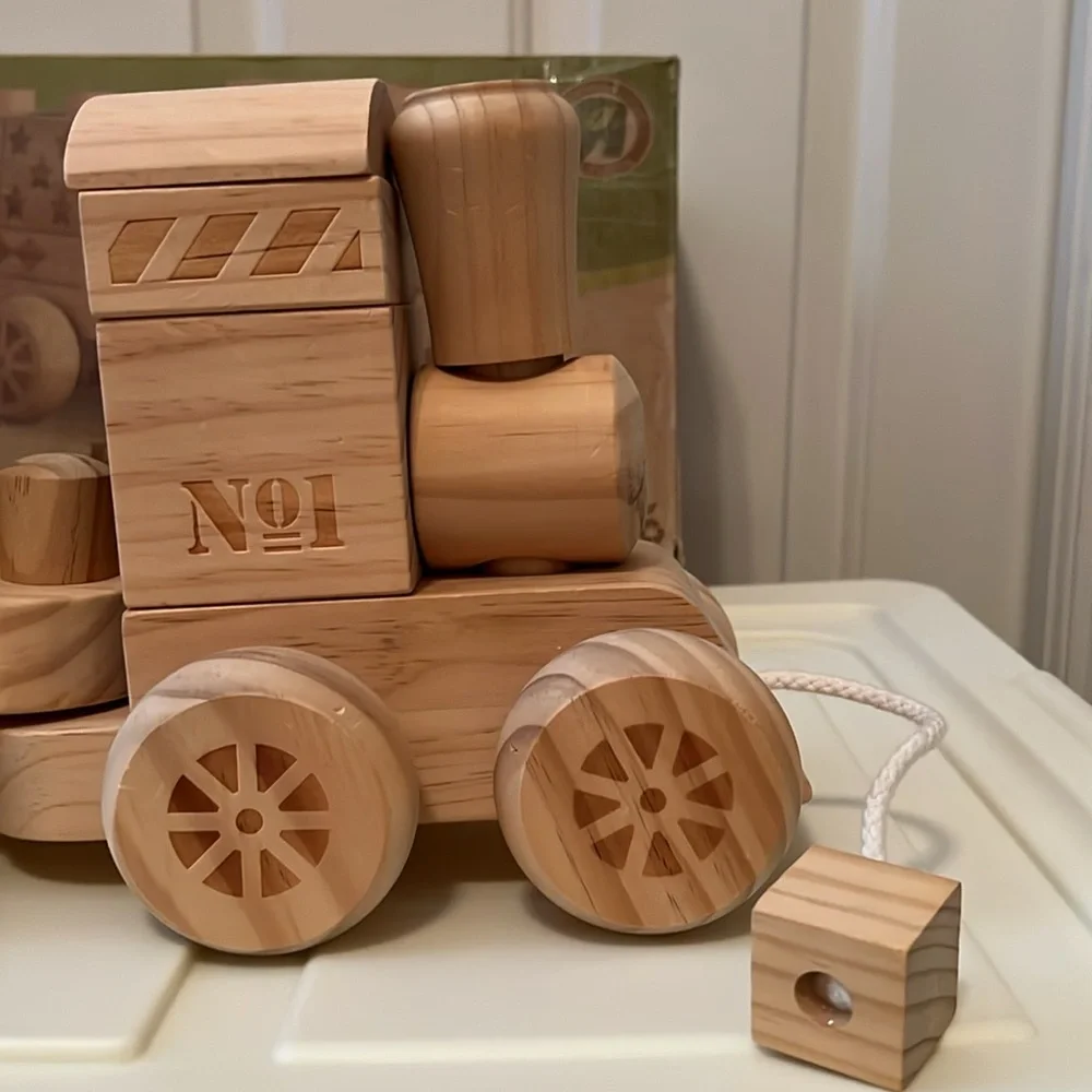 Toys r Us Natural Wood Train Set